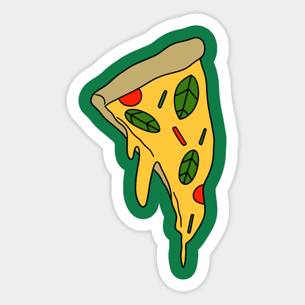 Basil Pizza Slice Sticker by saradaboru